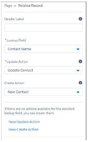 The Related Record Component Properties